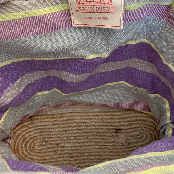 Vintage French Summer espadrille tote - Picture 3 of 9